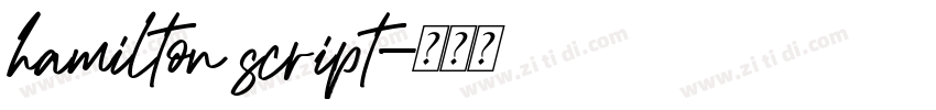 hamilton script字体转换